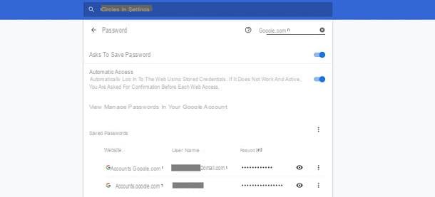 How to get the password from Google